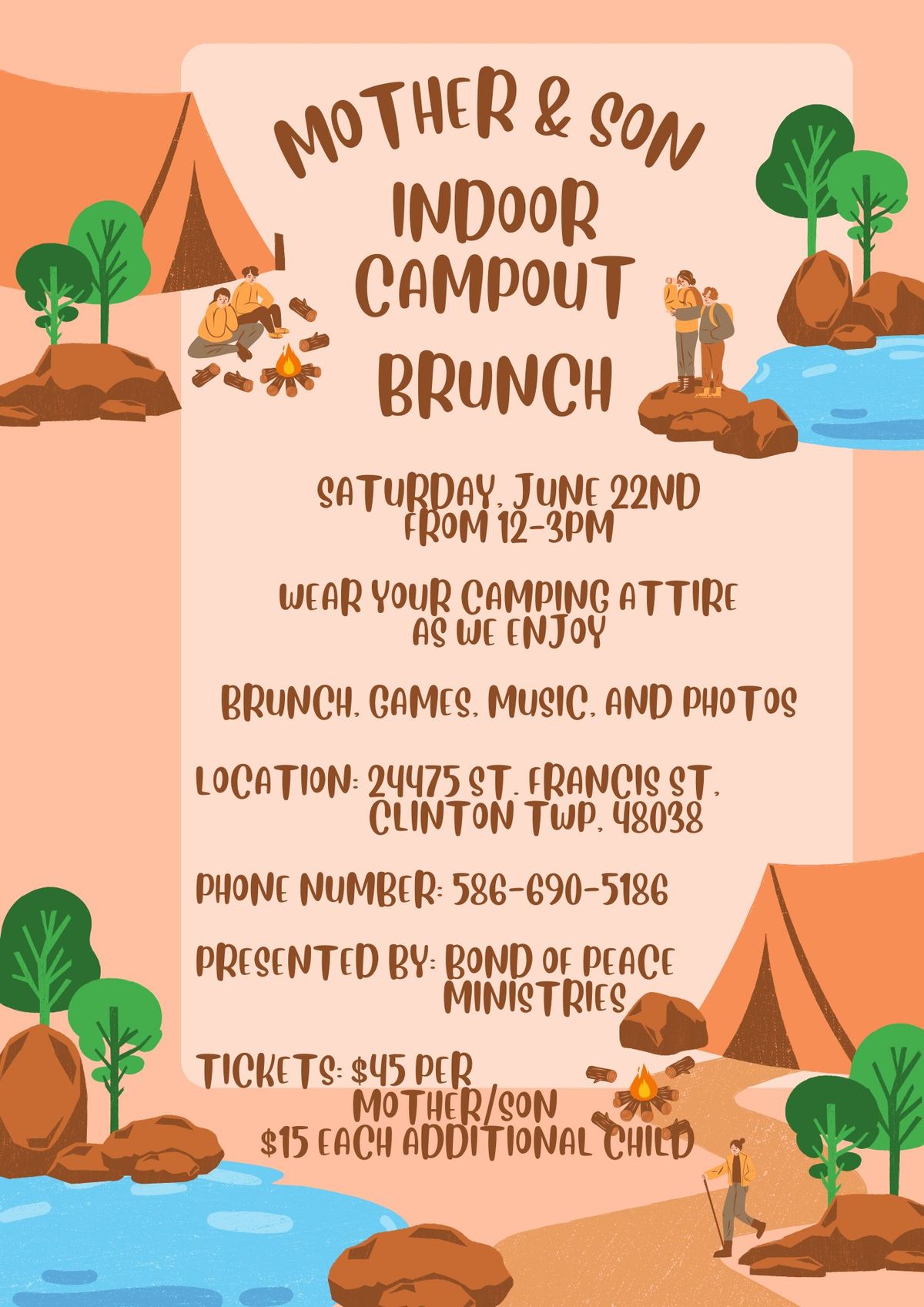 Mother & Son Indoor Campout Brunch