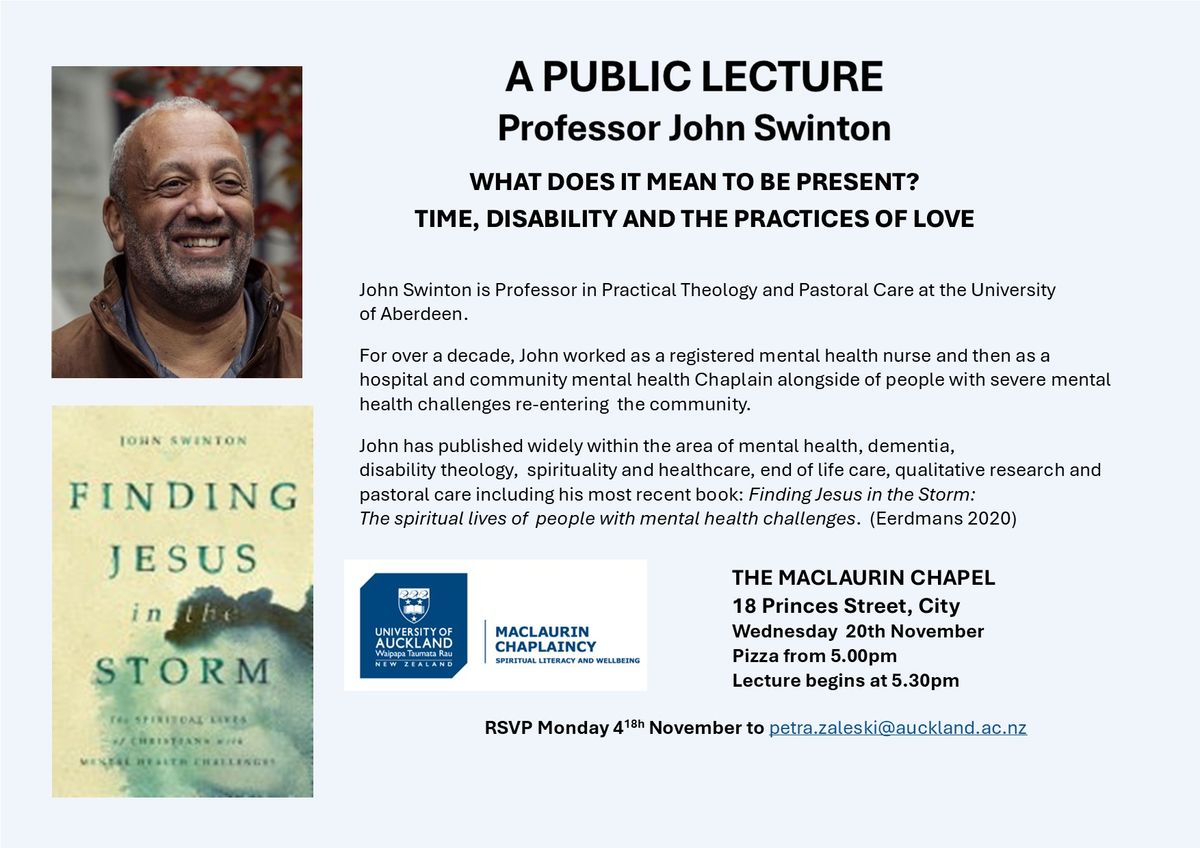 Professor John Swinton - Public Lecture