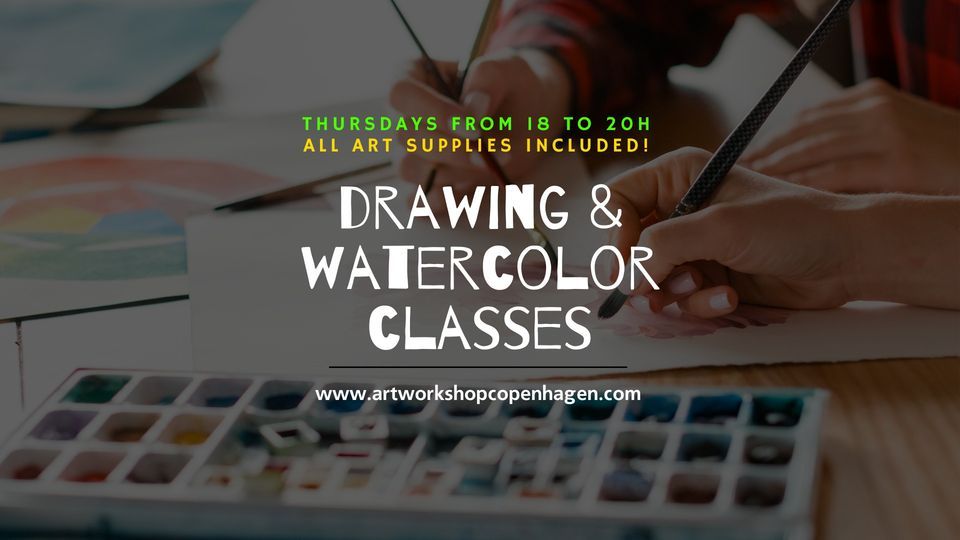 Drawing & Watercolors class - All art supplies included!