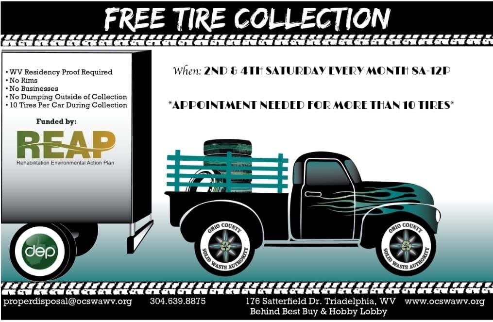 Free Tire Collection Event (WV Residents' Personal Tires Only)