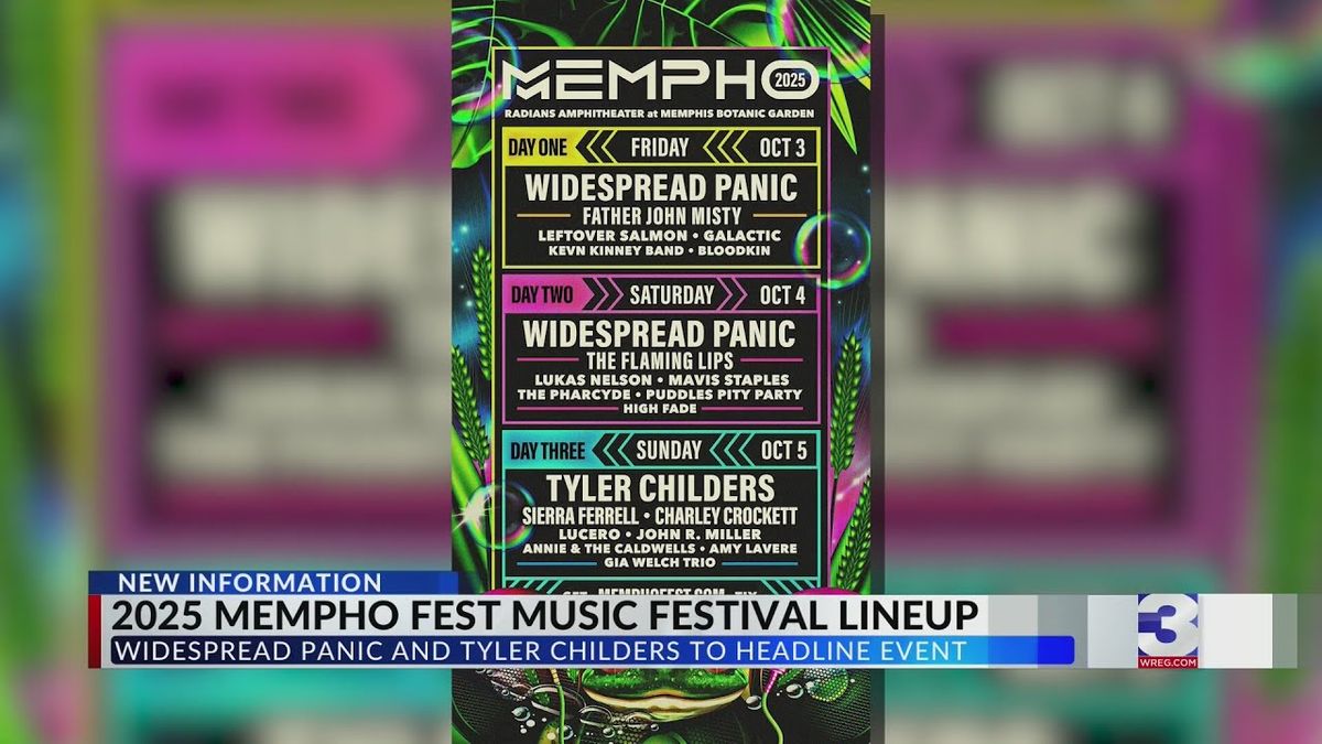 Mempho Music Festival (3 Day Pass) with Widespread Panic, Tyler Childers and more