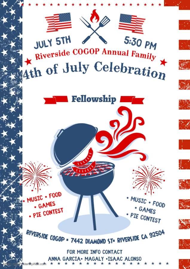 Riverside COGOP 4th of July Celebration \ud83c\uddfa\ud83c\uddf8