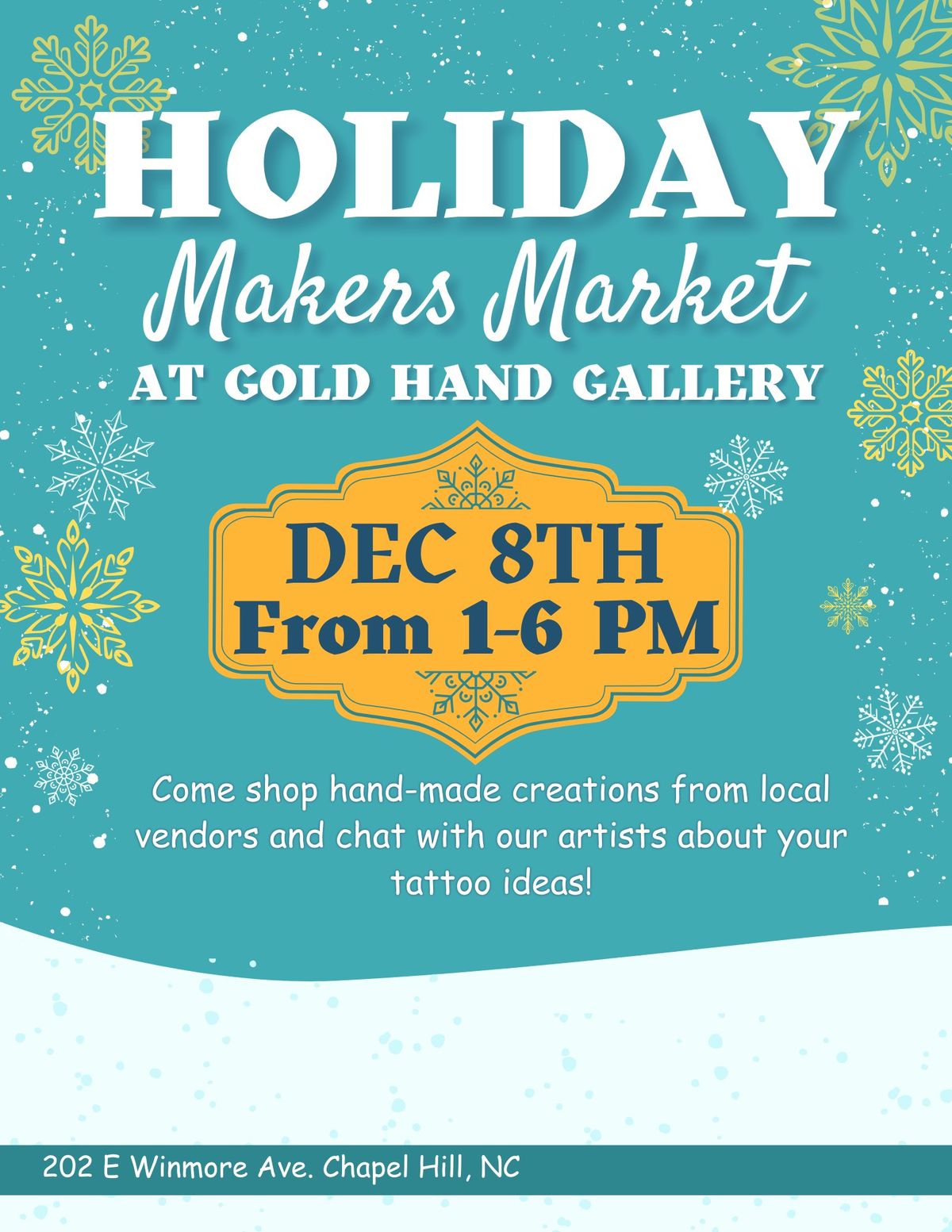 Holiday Makers Market at Gold Hand Gallery