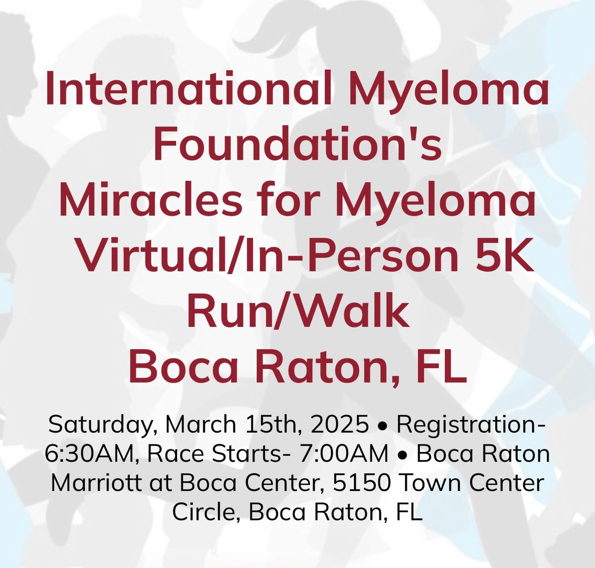 Boca Raton Miracles for Myeloma 5K Run\/Walk