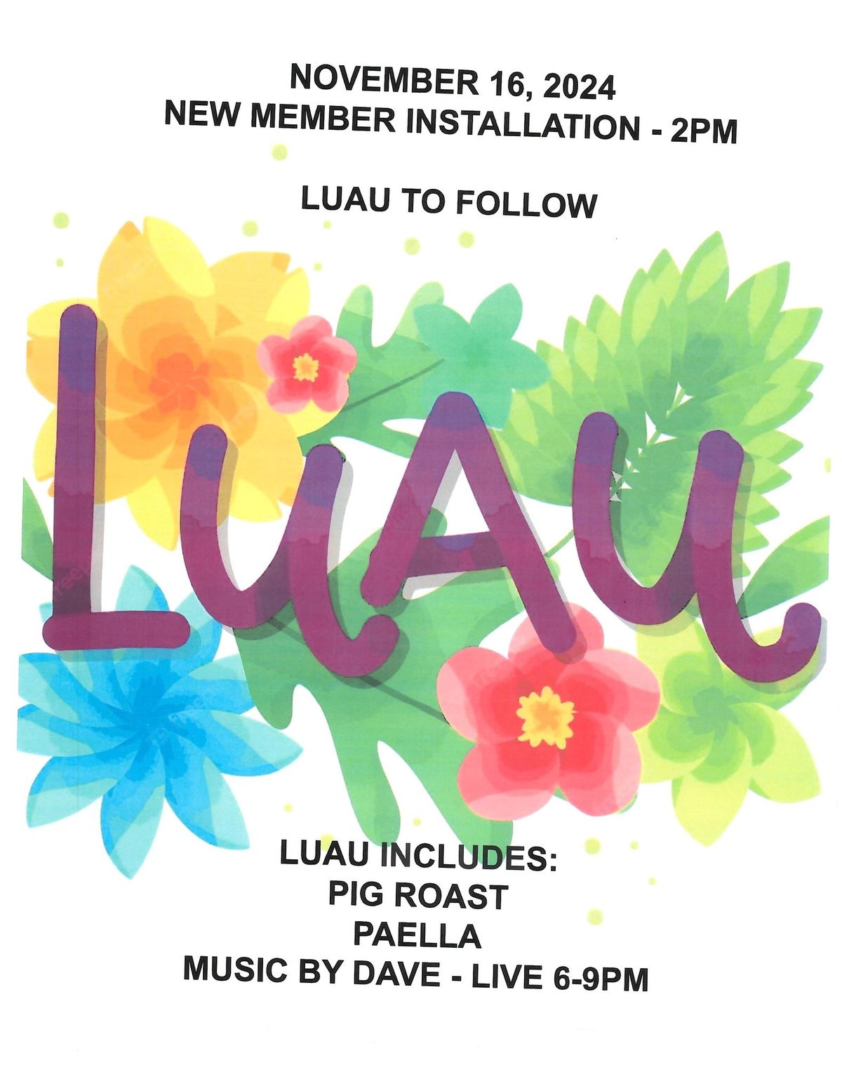 Luau \/ Pig Roast \/ Paella 