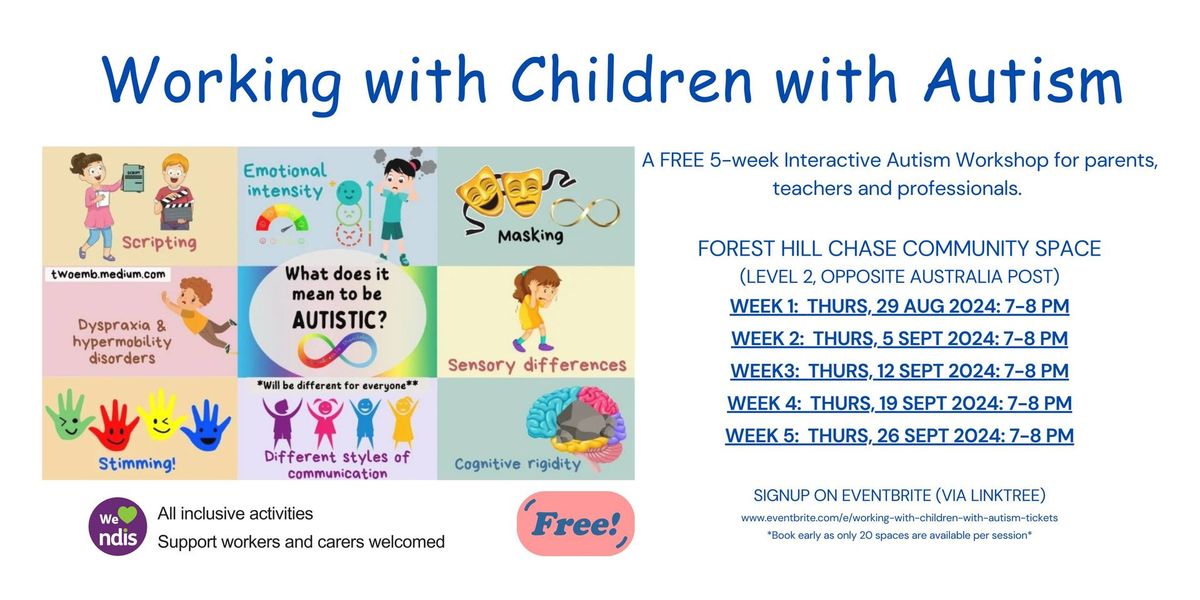 Working with Childrem with Autism - 5 week course (FREE)