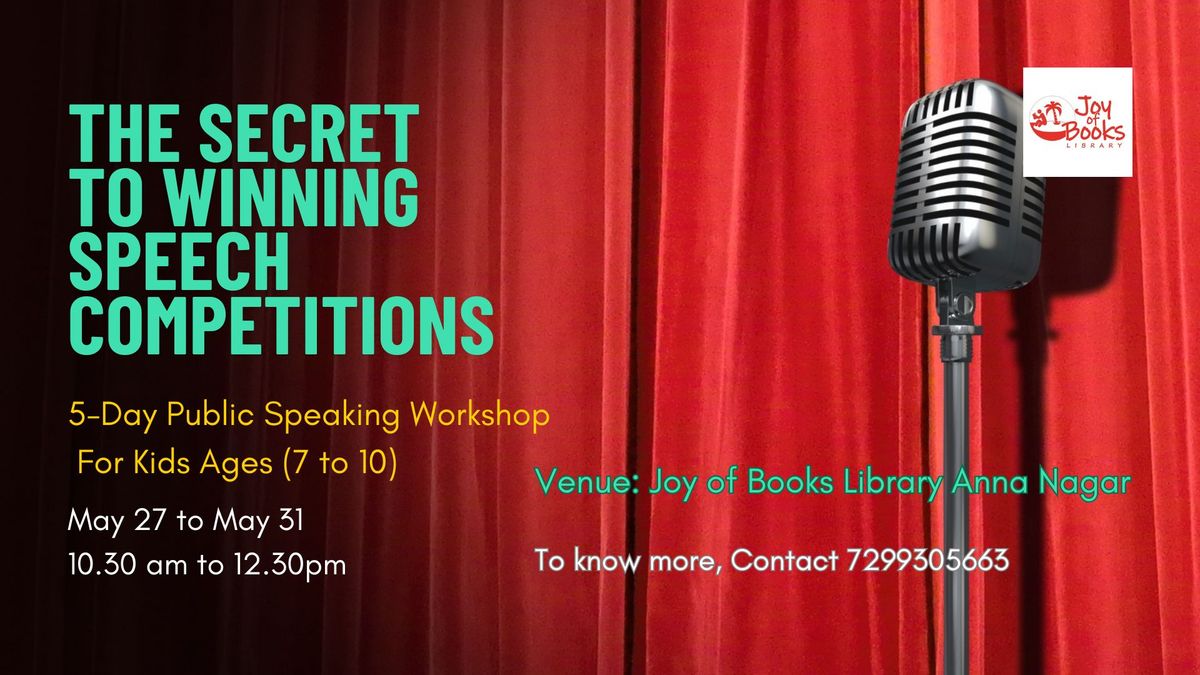 Unlocking Confidence: Public Speaking Workshop for Kids (The Secret to Winning Speech Competitions)
