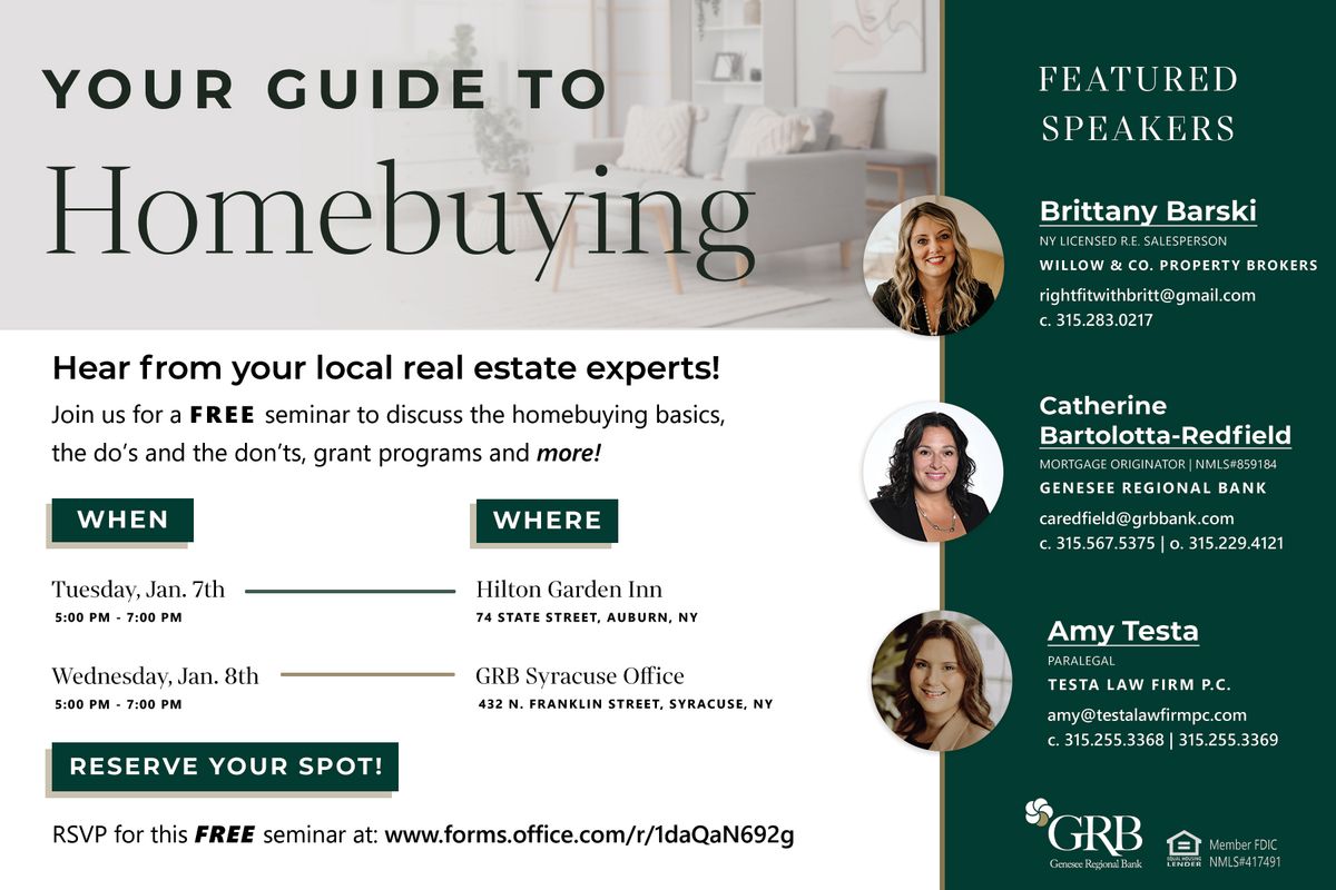 First Time Homebuyer Seminar: Your guide to Homeownership