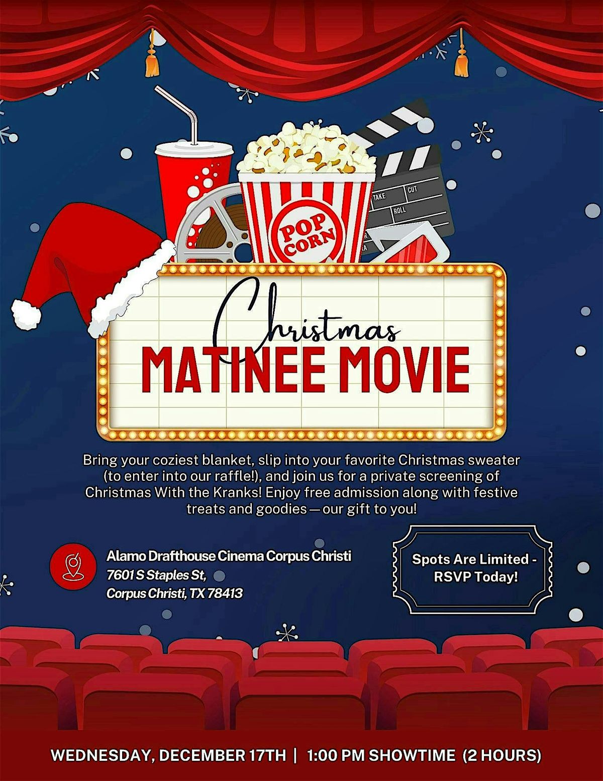 Christmas Matinee Movie Event Hosted by Rate - Dec. 17th!