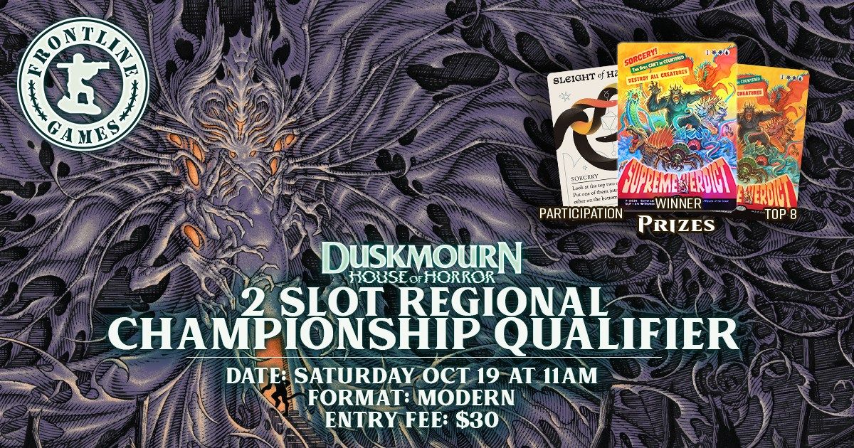 2-Slot Regional Championship Qualifier Sat, Oct 19 @ 11AM