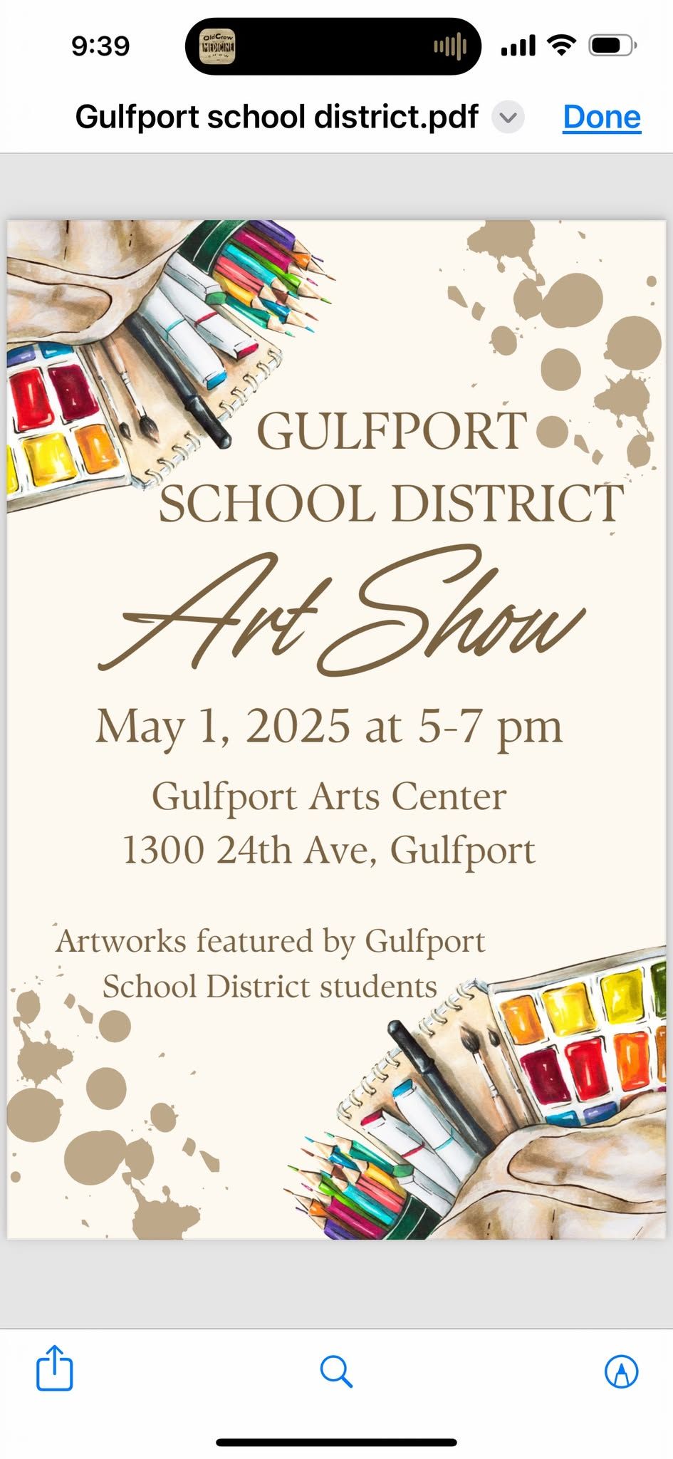 Gulfport School District Art Show