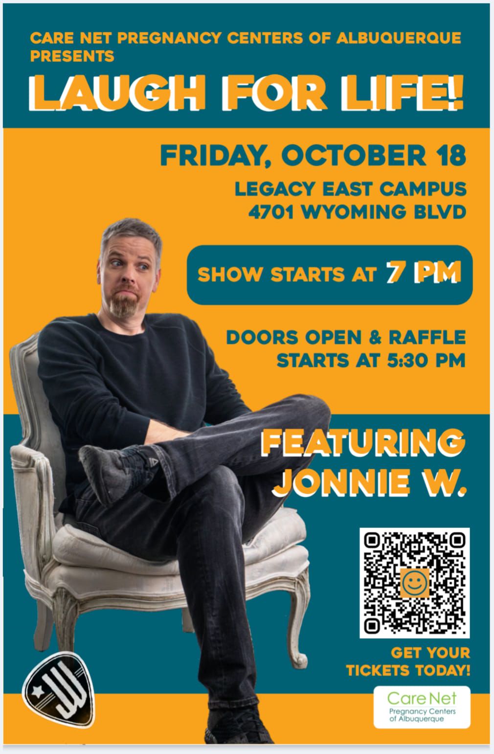 Care Net Pregnancy Centers of Albuquerque presents our Annual Laugh for Life with Comedian Jonnie W.