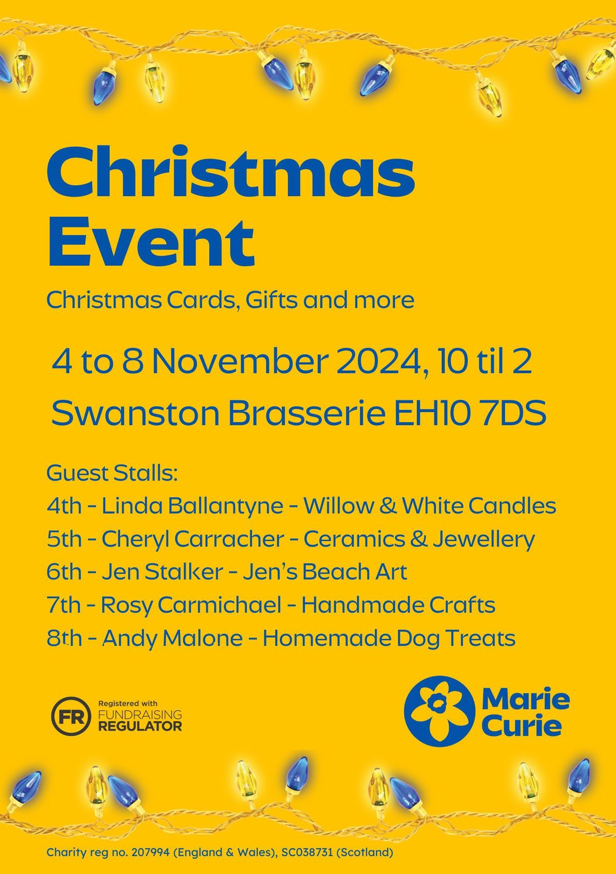 Marie Curie Christmas Event 