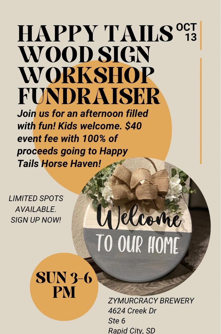 Happy Tails Wood Sign Workshop Fundraiser