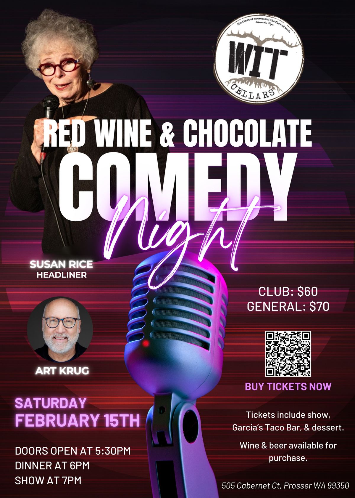 Red Wine & Chocolate Comedy Night - Prosser