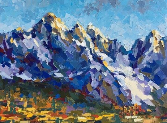 Painting with the Padre - Peaks of the Alps  - Oxana Kravtsova