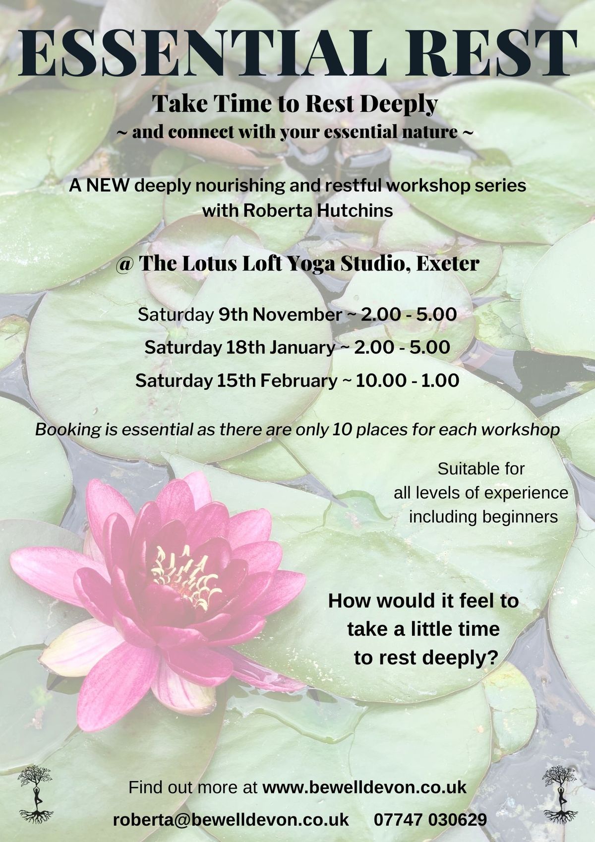 Essential Rest ~ restorative yoga, somatic movement & yoga nidra workshop (focus on "happy hips")