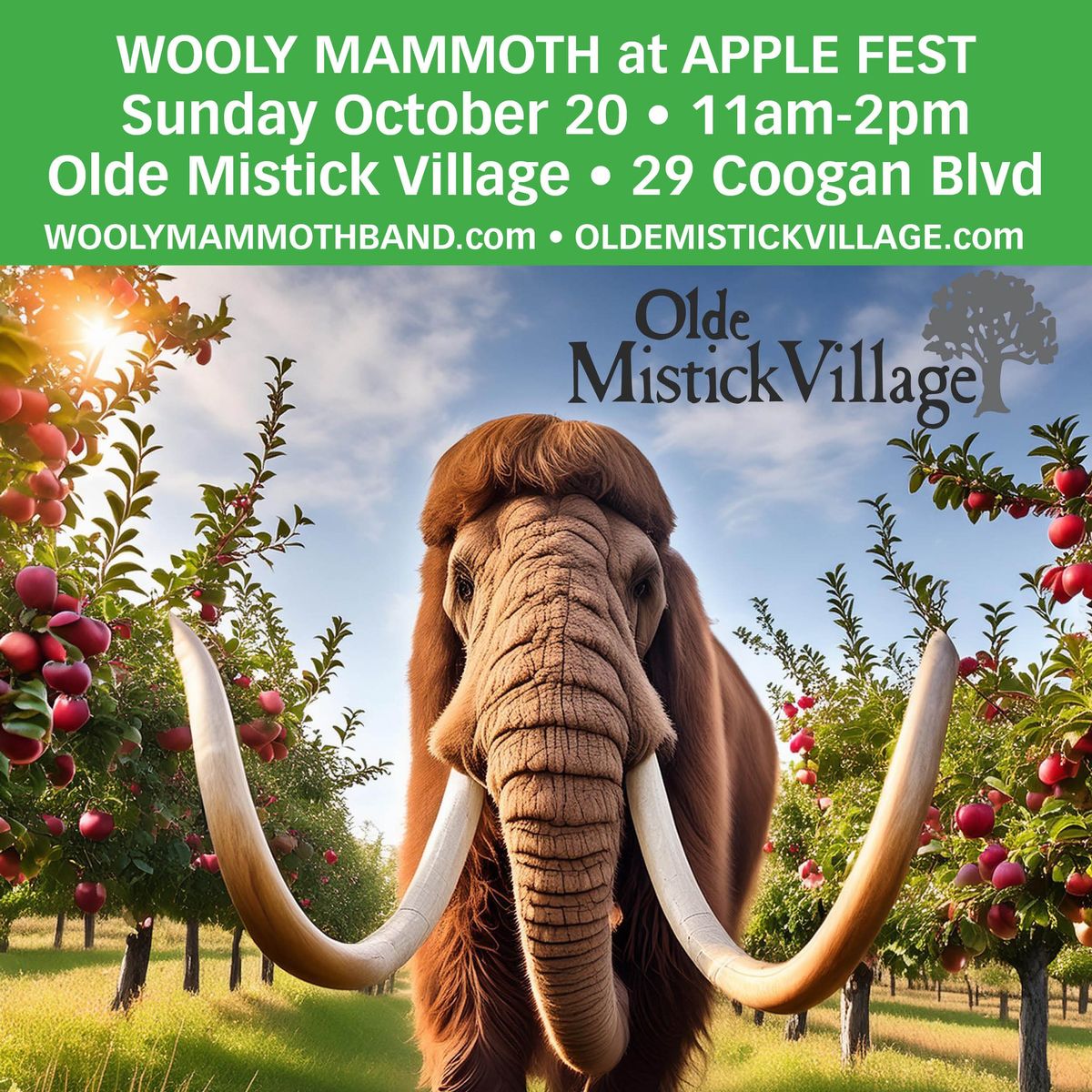 Wooly Mammoth at Olde Mistick Village Apple Festival