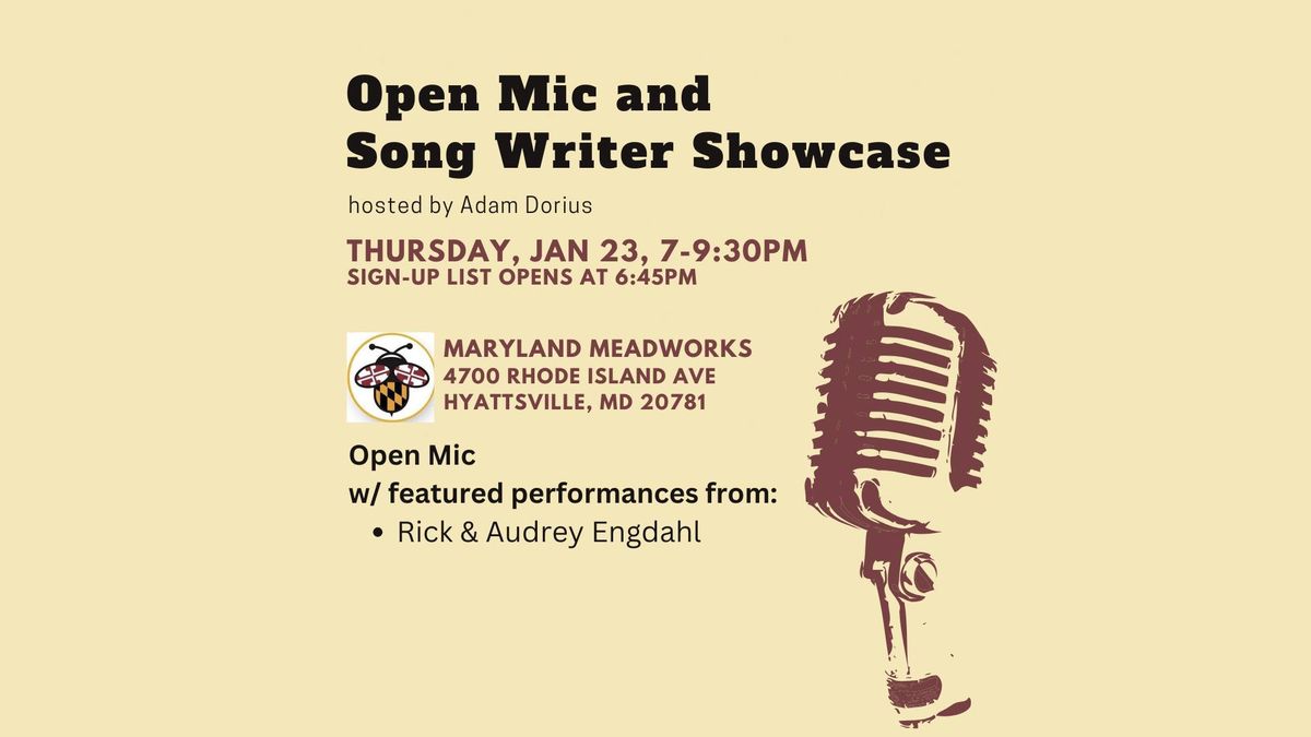 January Open Mic & Song Writer Showcase at Meadworks