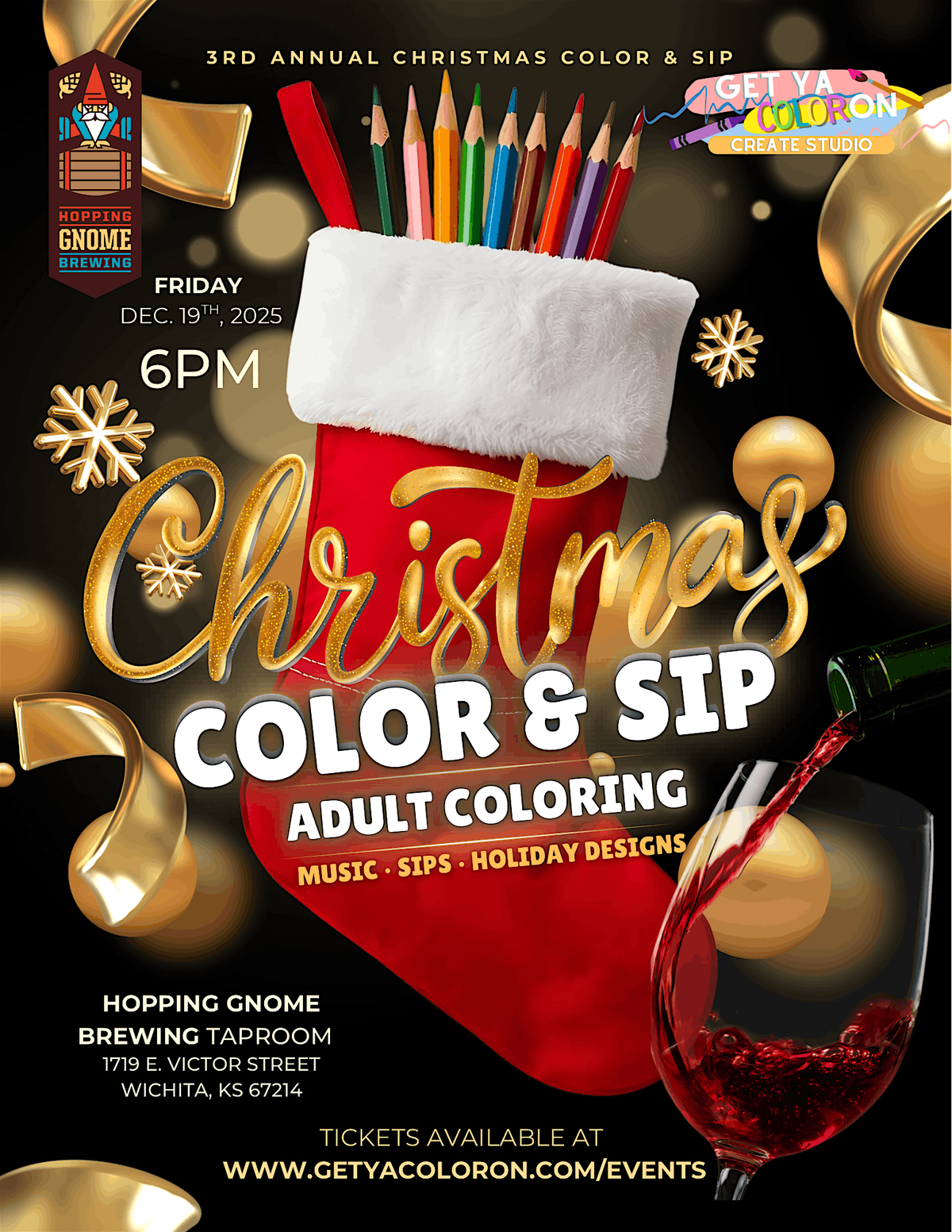 Christmas Color & Sip | Adult Coloring