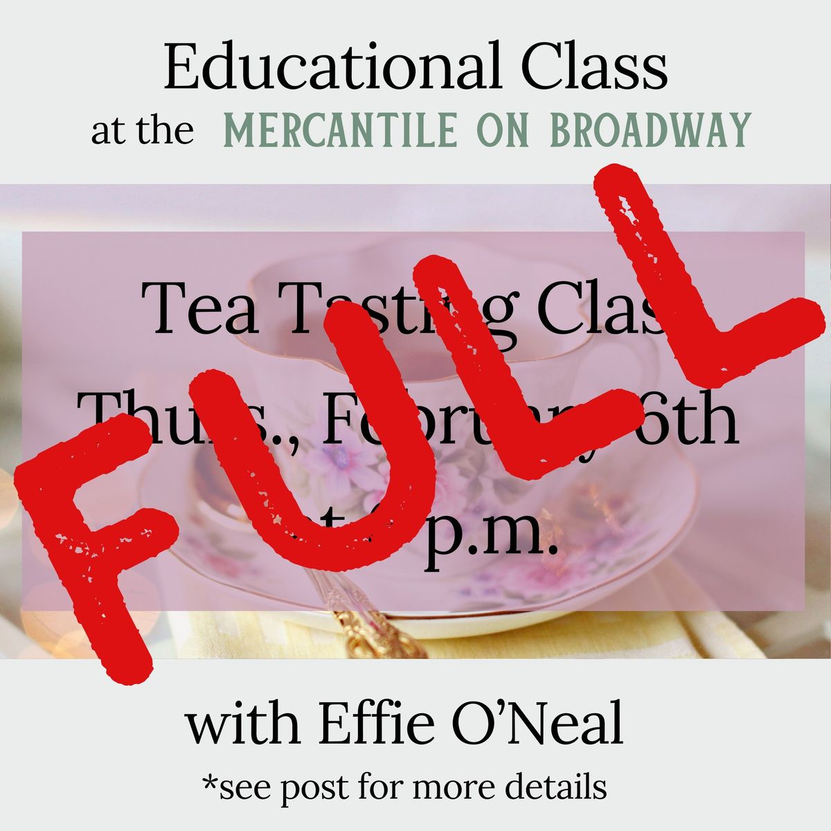 Tea Tasting Class