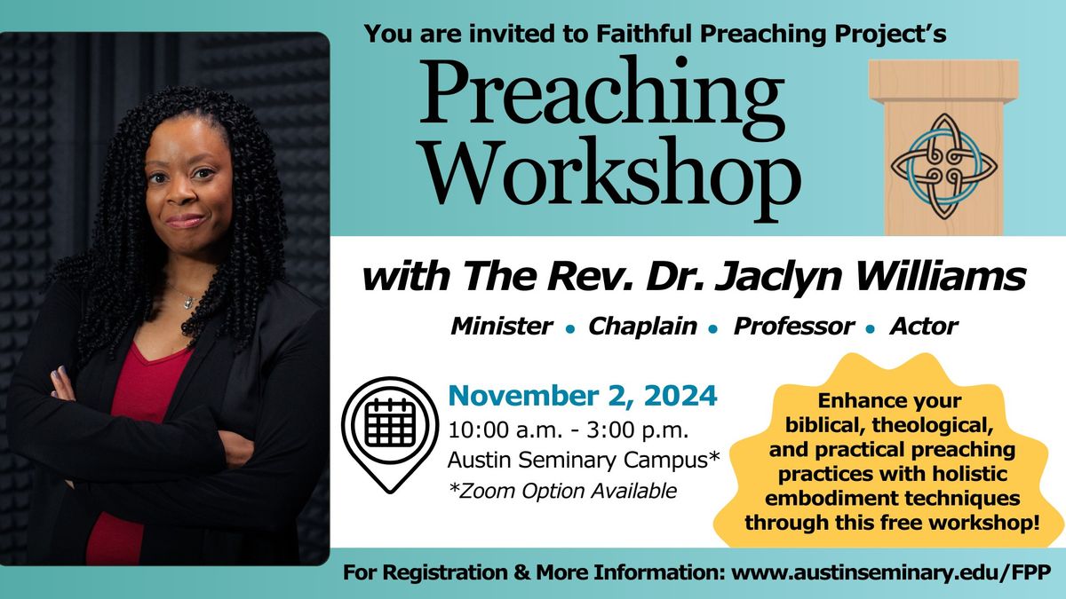 Preaching Workshop with The Rev. Dr. Jaclyn Williams