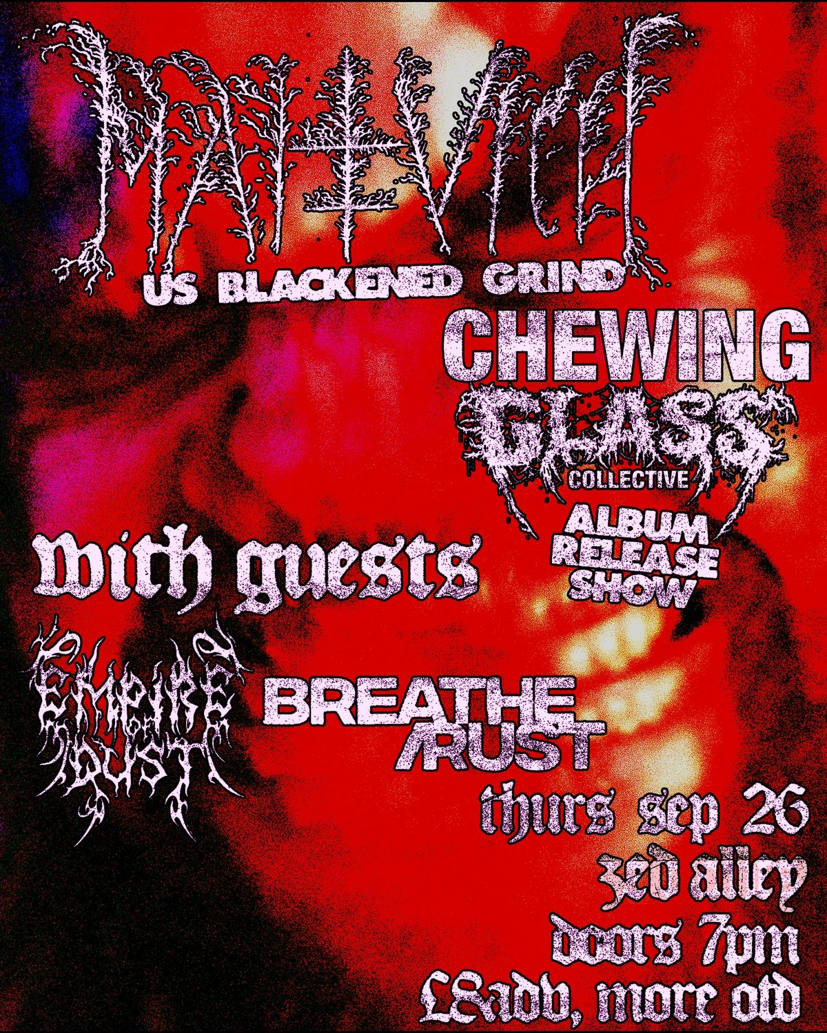 Chewing Glass Coll. album release show feat. Malevich (USA), CGC, Empire of Dust, Breathe\/\/Rust