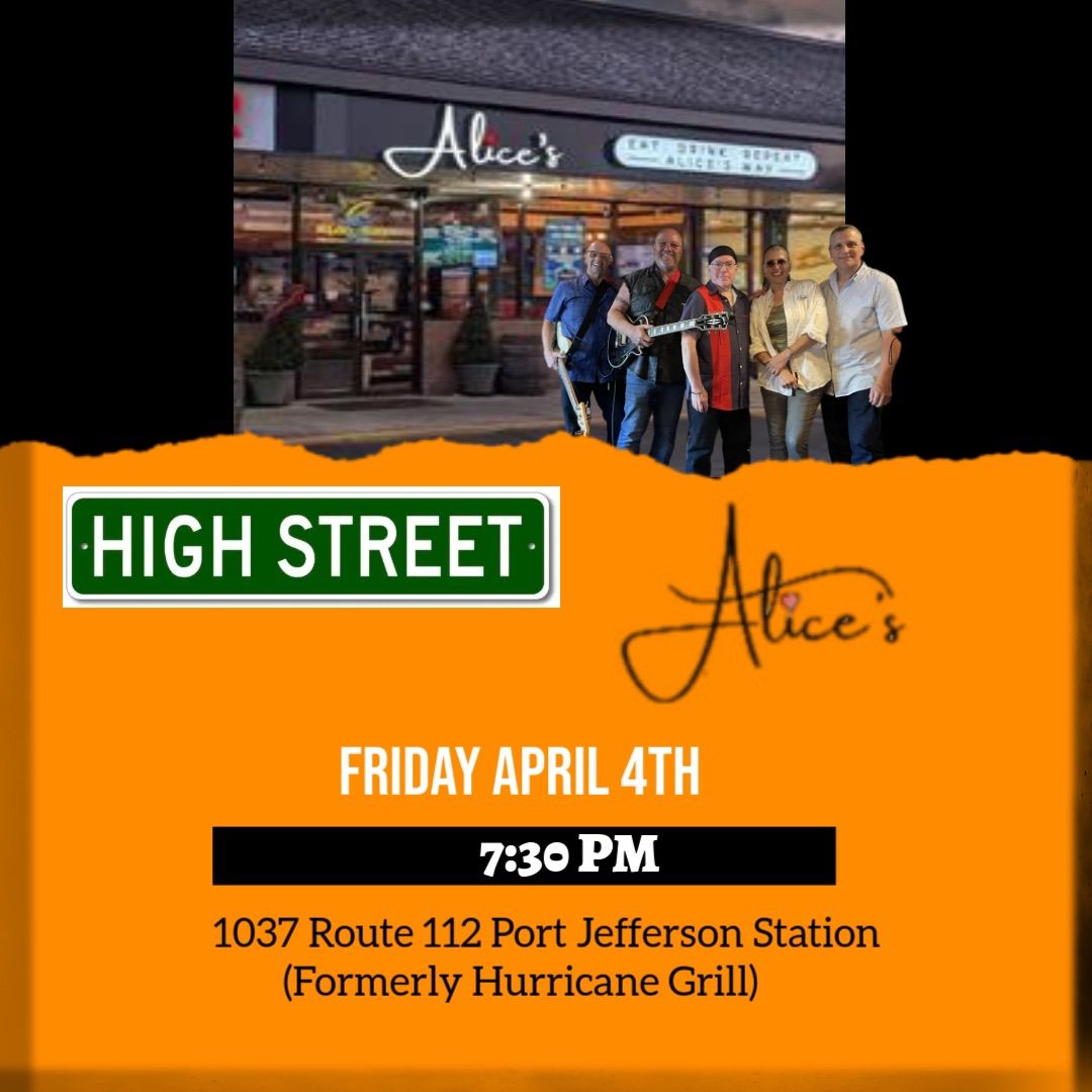 High Street come to Alice\u2019s (Formerly Hurricane Wings)