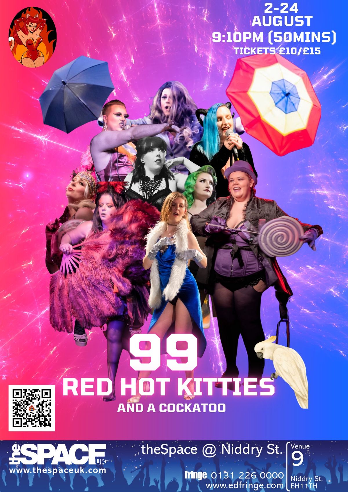 99 Red Kitties and a Cockatoo