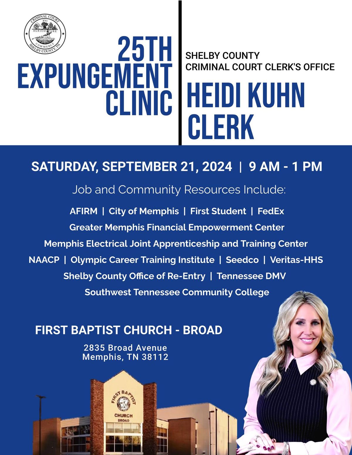 Criminal Court Clerk's 25th Expungement Clinic