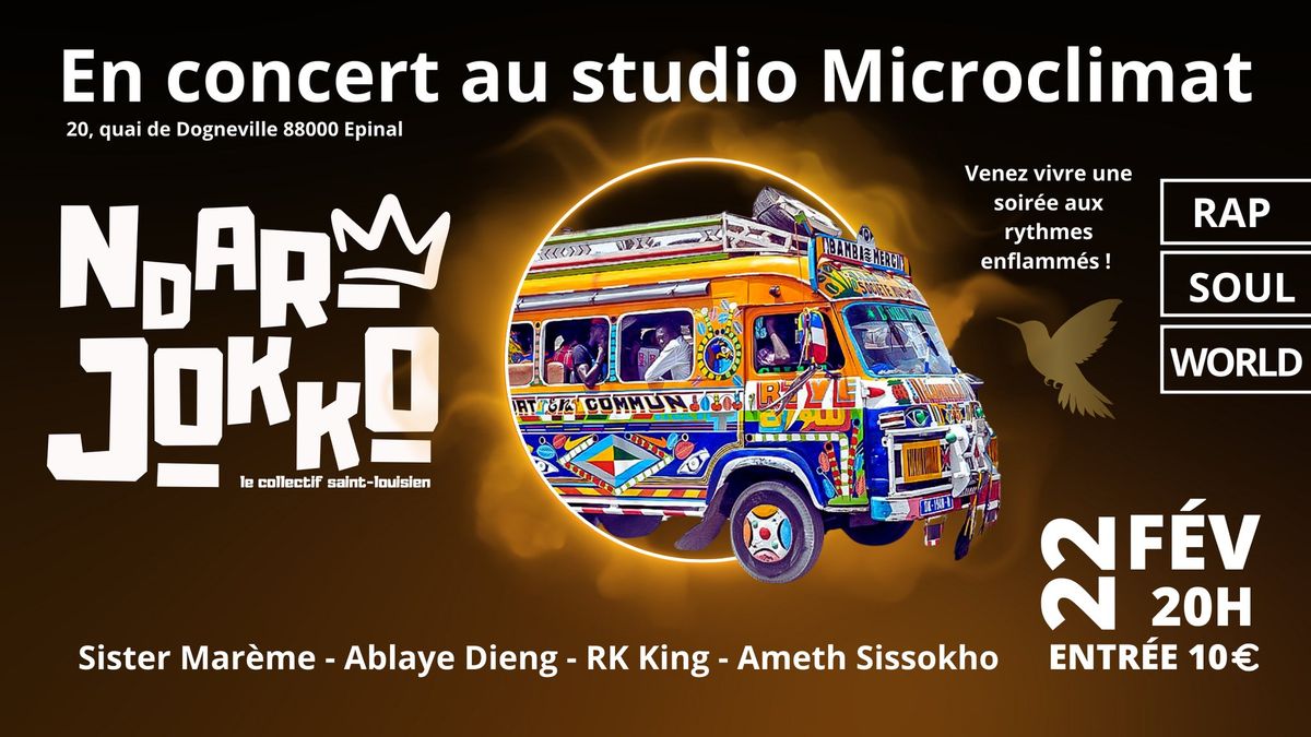 Ndar Jokko en concert au studio Microclimat