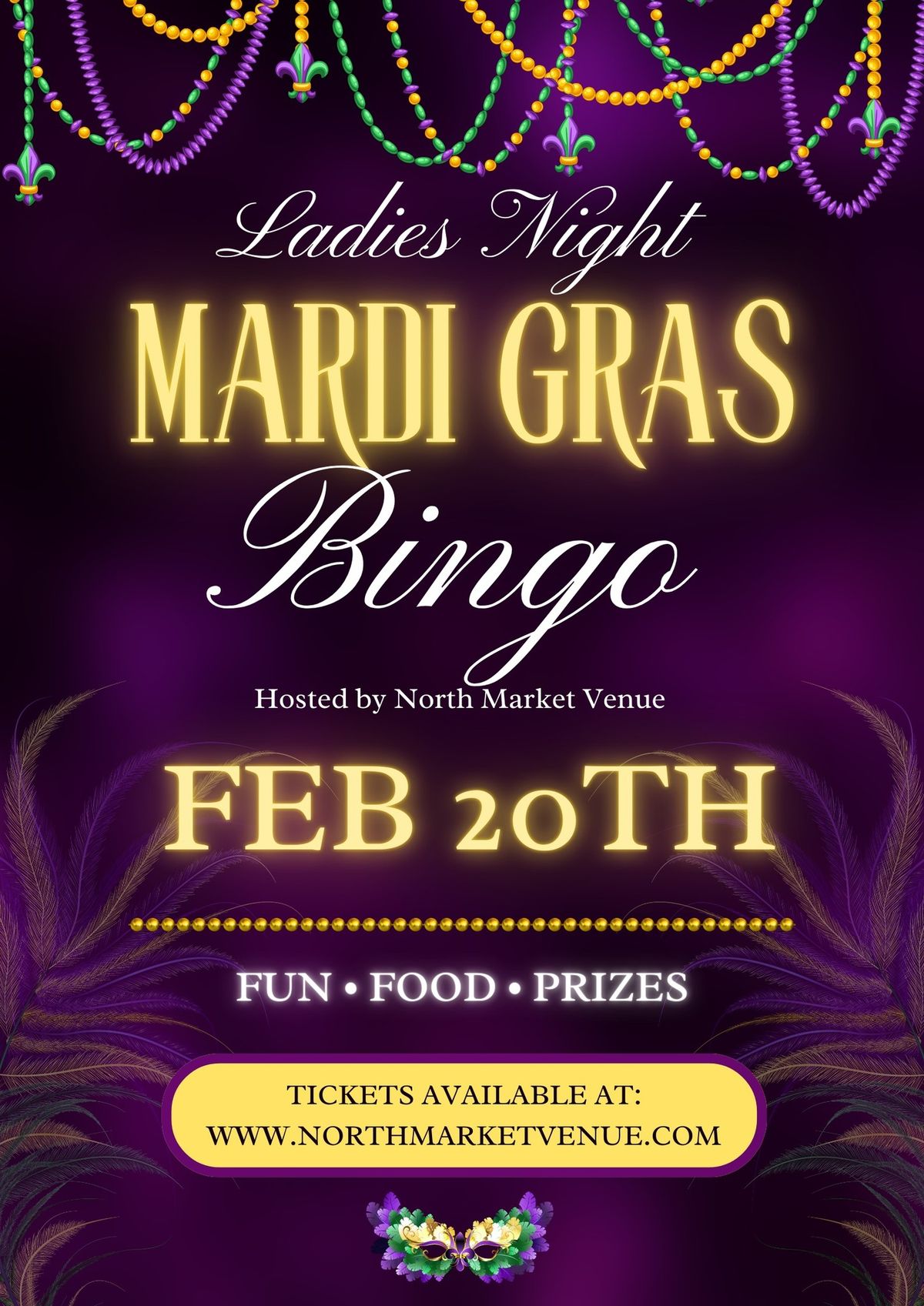 MARDI GRAS LADIES NIGHT BINGO Hosted by NMV \ud83d\udc9c\ud83d\udc9b\ud83d\udc9a