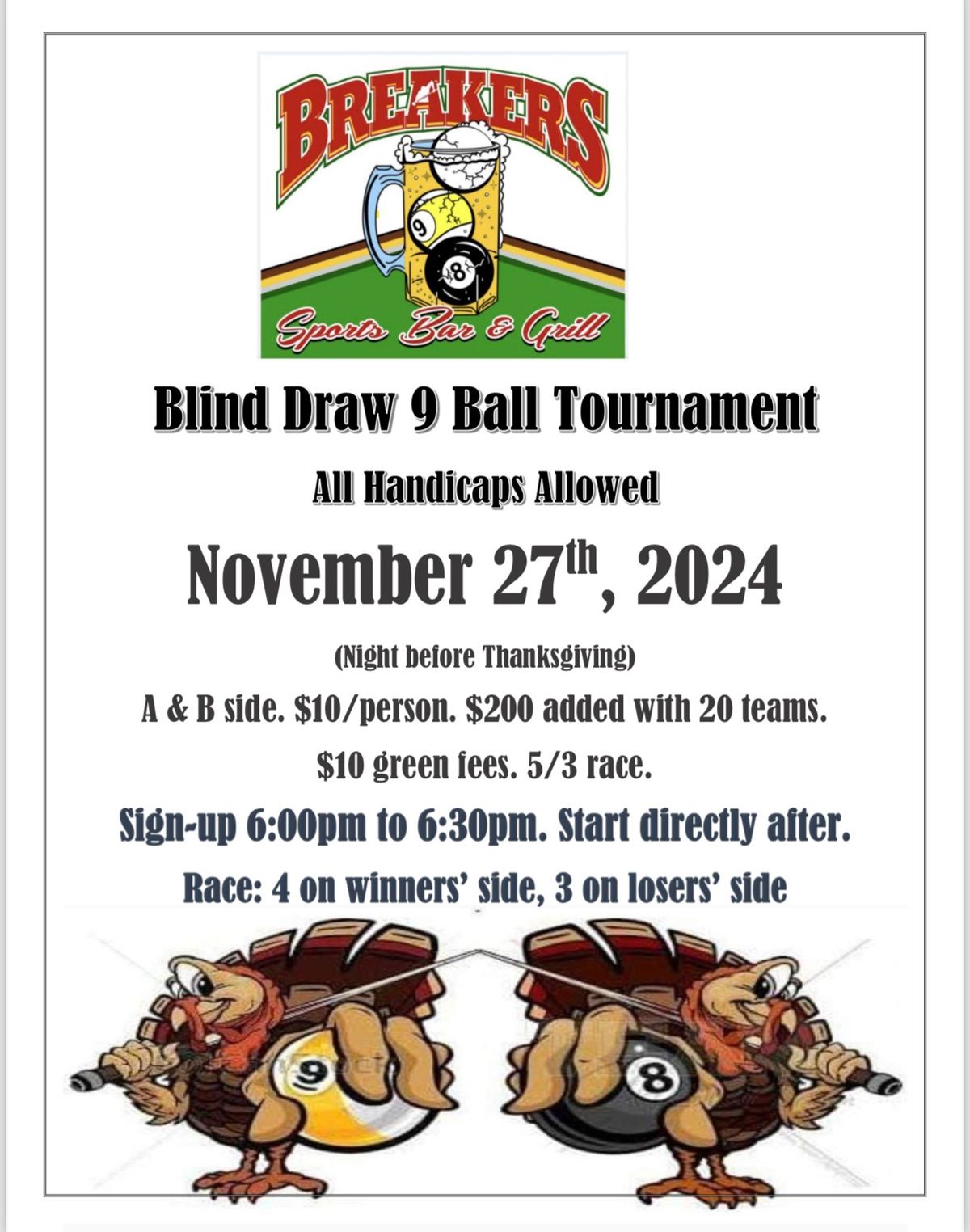 Night Before Thanksgiving Tournament 