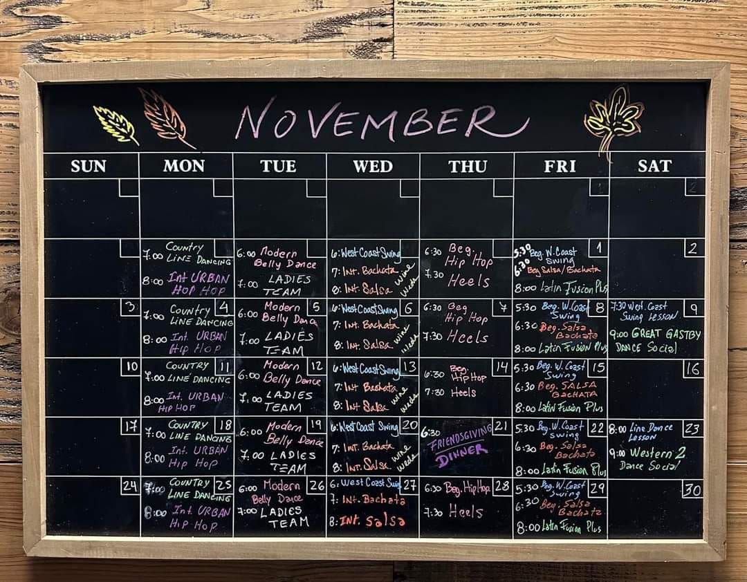 November dance classes