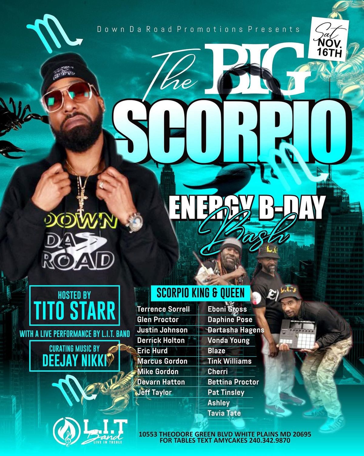 The Big Scorpio \u264f\ufe0f Energy B-Day Bash 