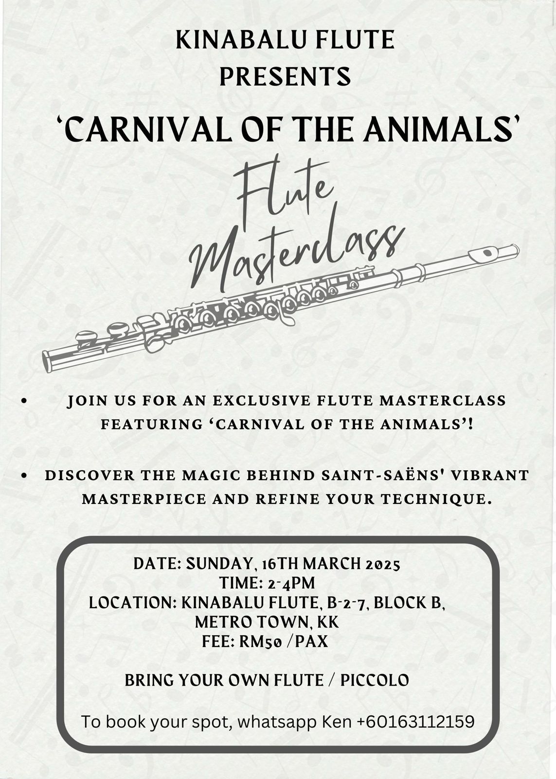 Carnival of the Animals Flute Masterclass