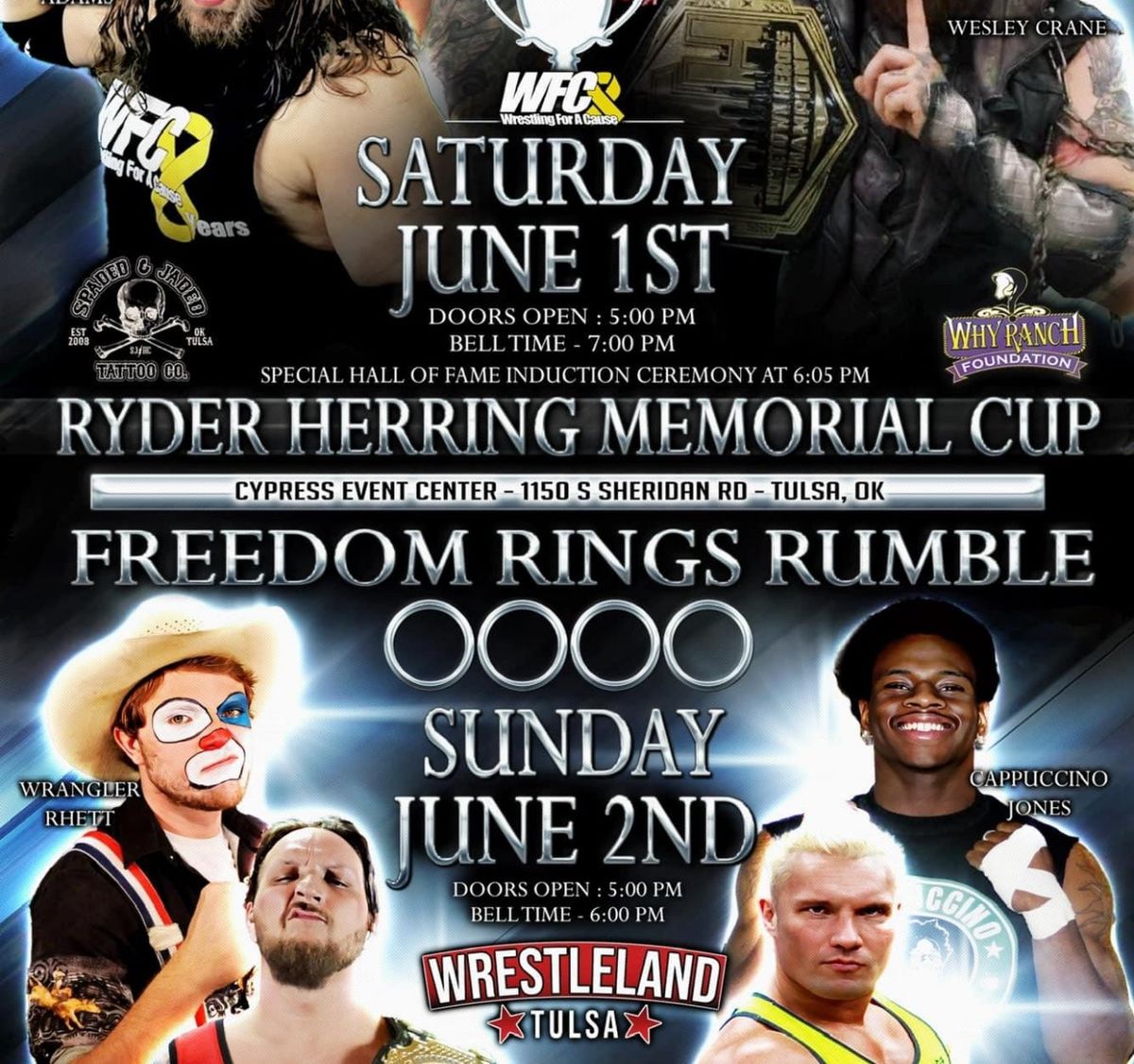 2 day Pro Wrestling Event Ryder Memorial Cup and Freedom Rings