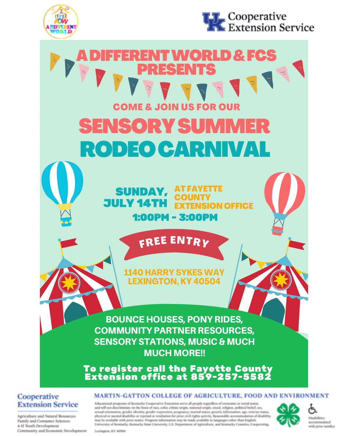 A Different World - Sensory Friendly Summer Rodeo  Carnival