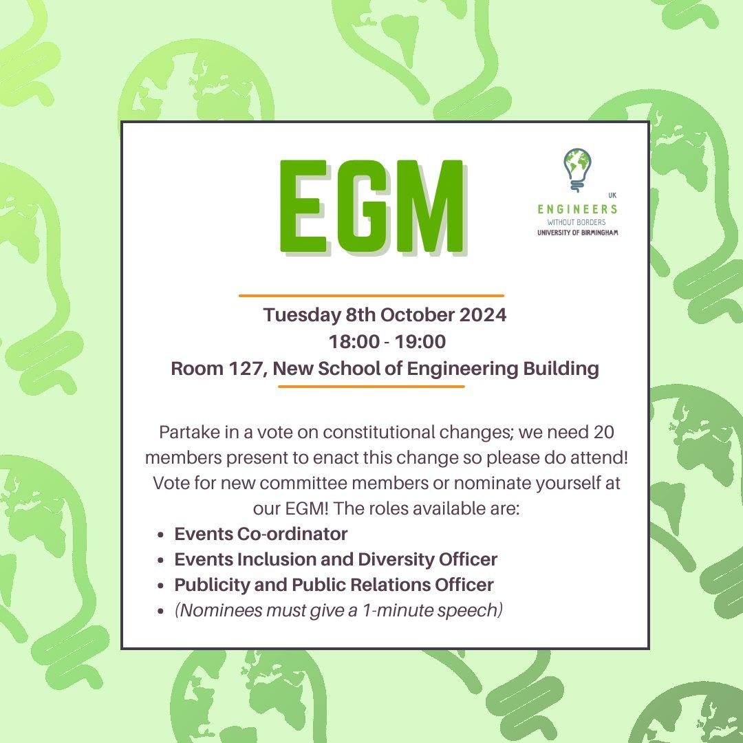 EWB Extraordinary General Meeting (EGM)