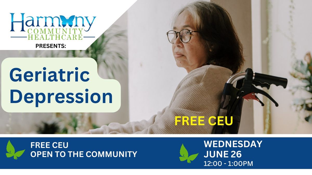 Food for Thought - Geriatric Depression with FREE CEU