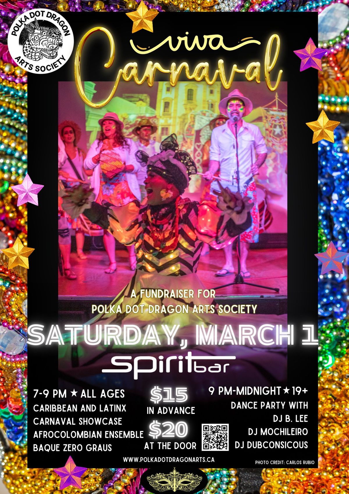 Viva Carnaval! Fundraiser for Polka Dot Dragon Arts Society