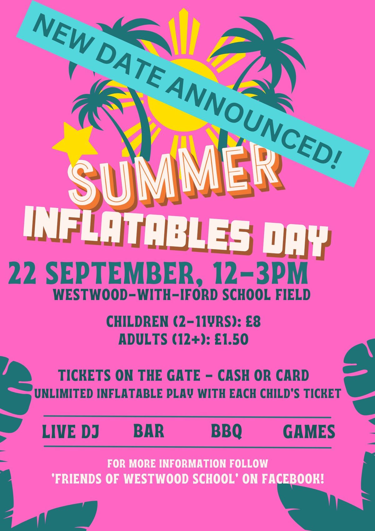 Westwood Summer Inflatables Day - NEW DATE!