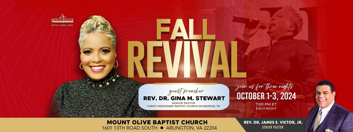 Fall Revival with Rev. Dr. Gina M. Stewart in Arlington, VA