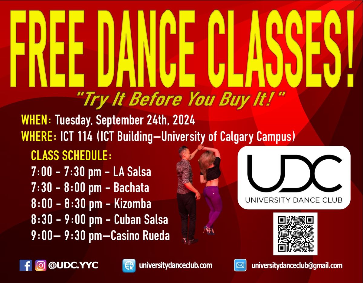 "Try it Before you Buy It!" FREE Dance Classes!!