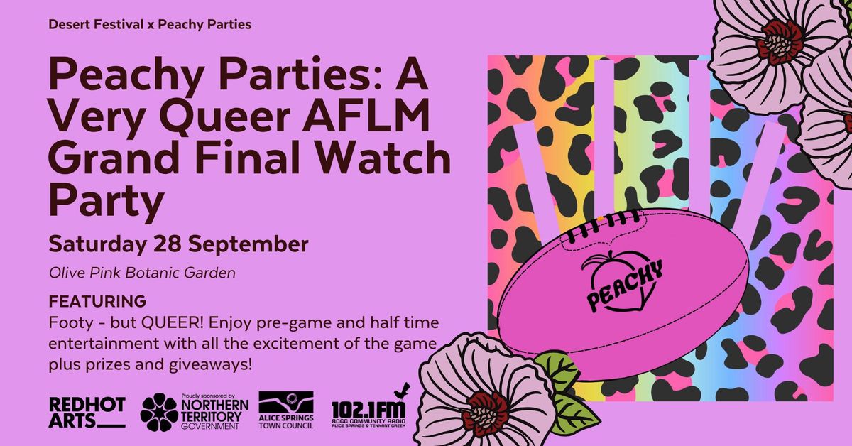 Desert Festival 2024: Peachy Parties: A Very Queer AFLM Grand Final Watch Party