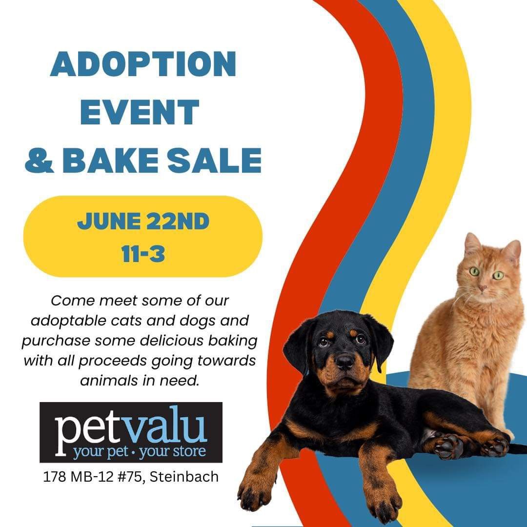 Adoption Event and Bake Sale!