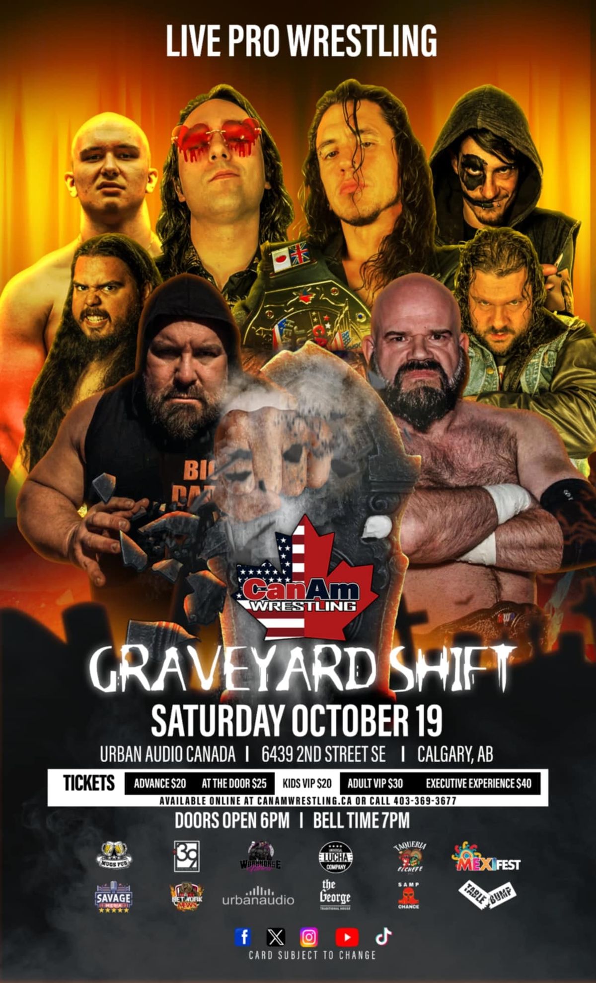 CanAm Wrestling Presents "GRAVEYARD SHIFT" !!