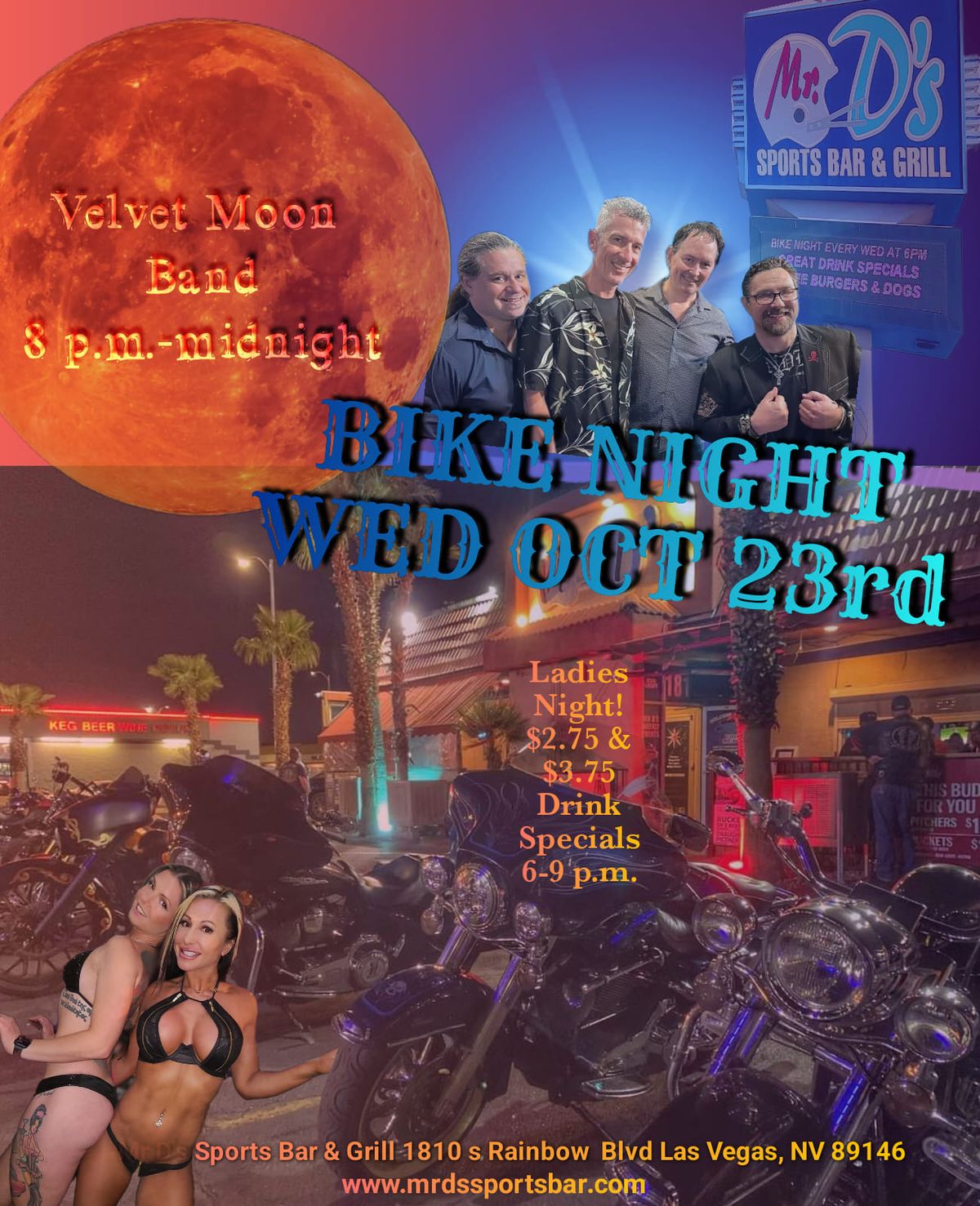 BIKE NIGHT with Velvet Moon Band!