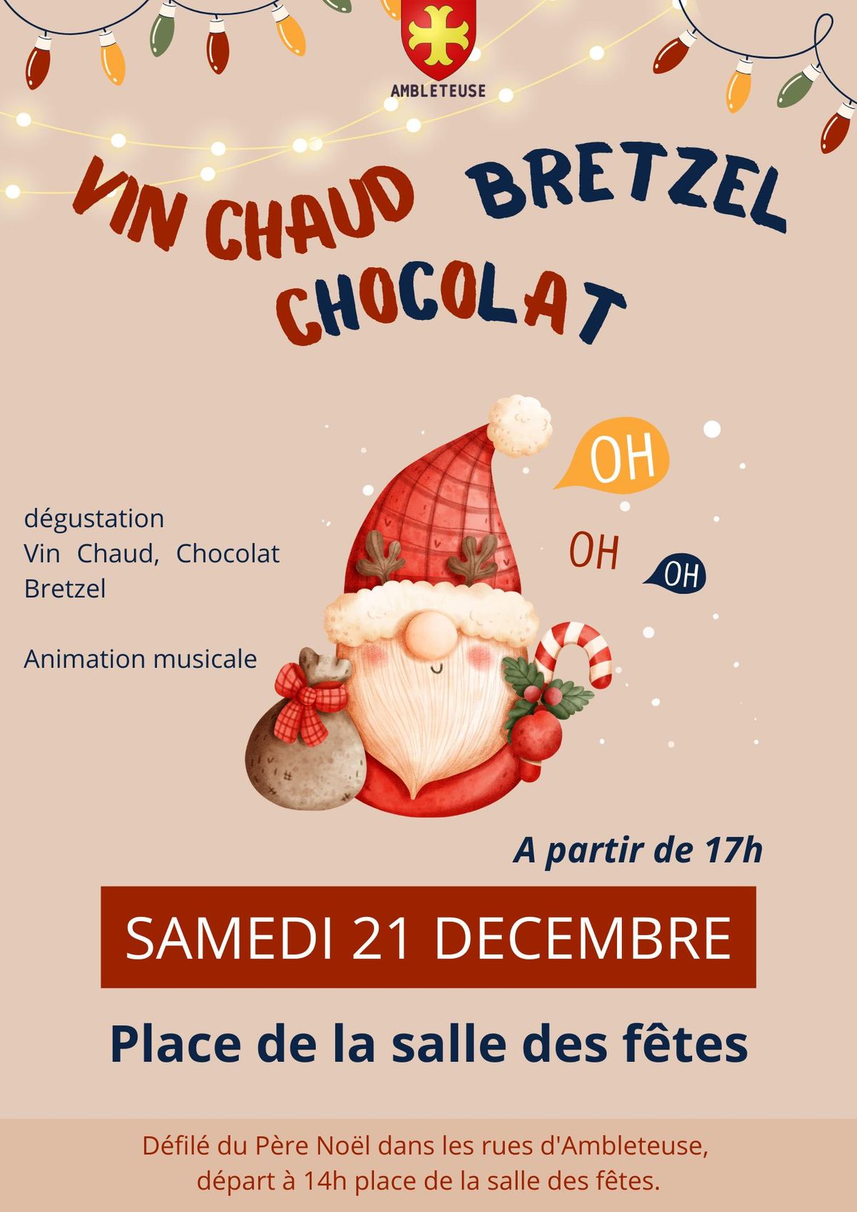 Vin chaud, Chocolat, Bretzel