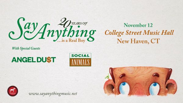 Say Anything: Is A Real Boy 20th Anniv at College Street Music Hall (New Haven)